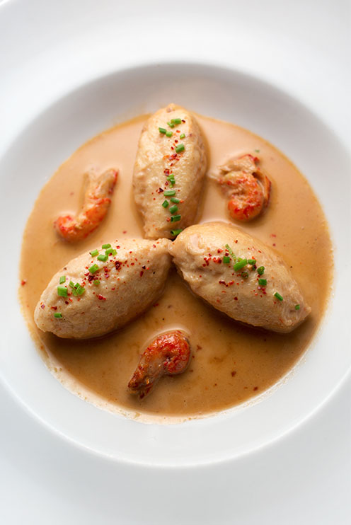 Veal or poultry quenelles
