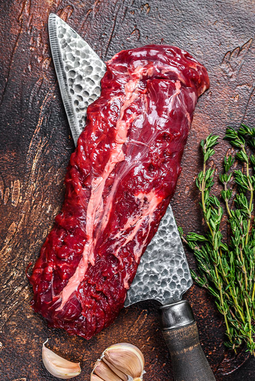 Onglet, hampe de boeuf