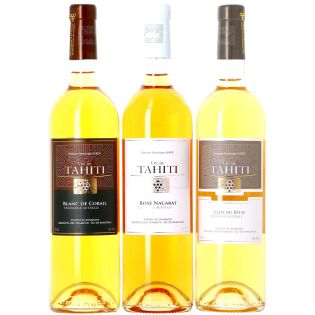 Assortiment 3 Vins de Tahiti - 2 Blancs sec 1 Rosé – Réf : 6236